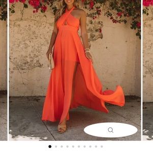 Brand new halter maxi dress